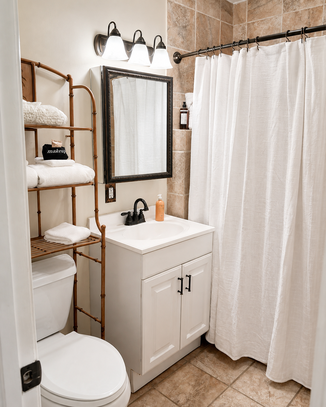 Nicely appointed bathroom