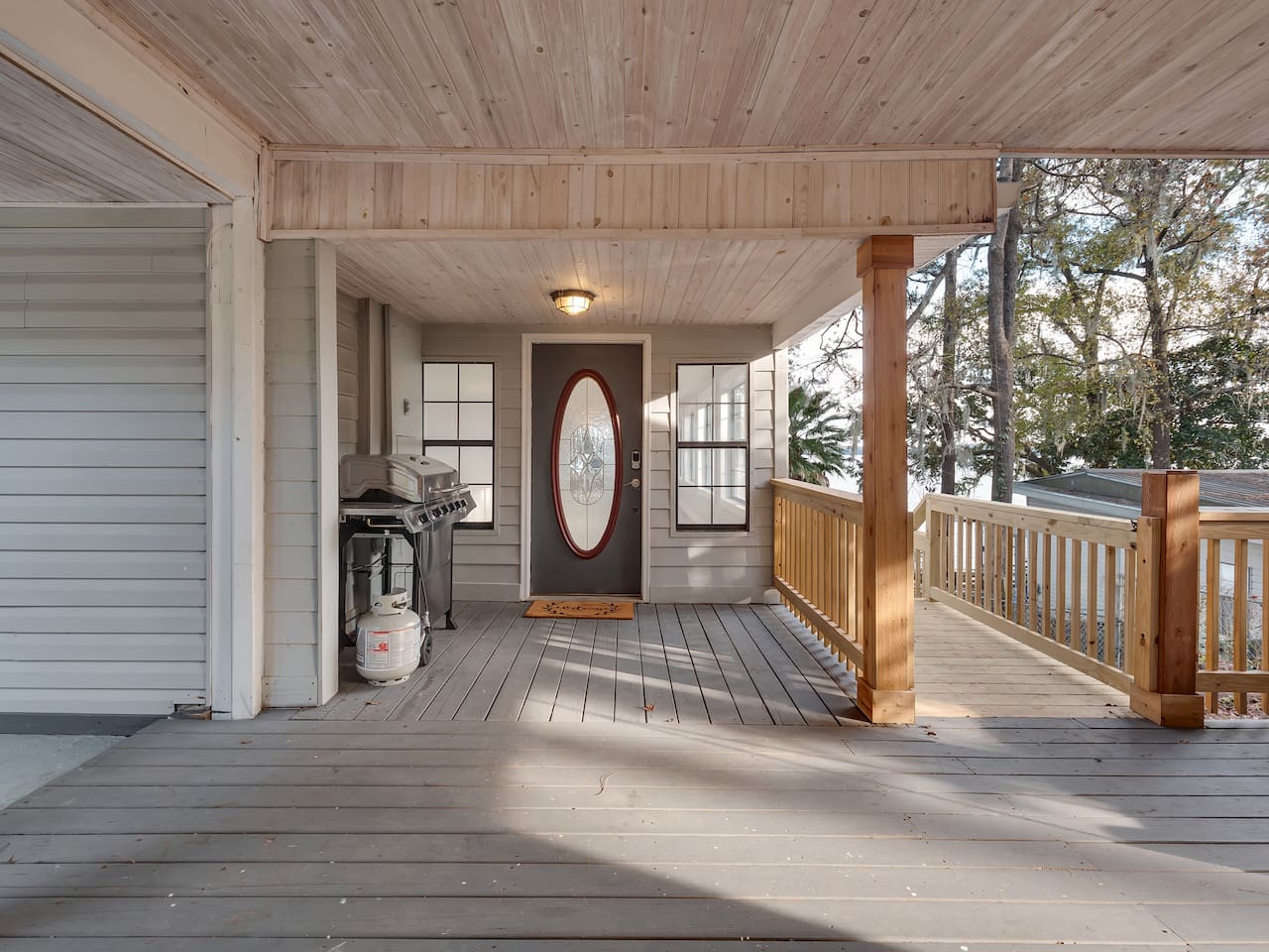 Propane grill, smart lock entry