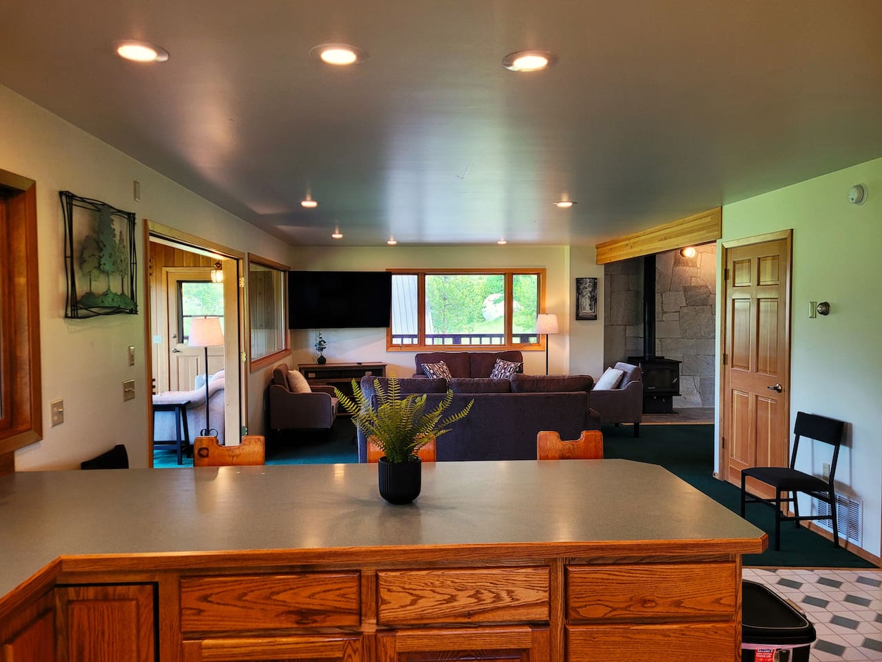 Open kitchen/living room area
