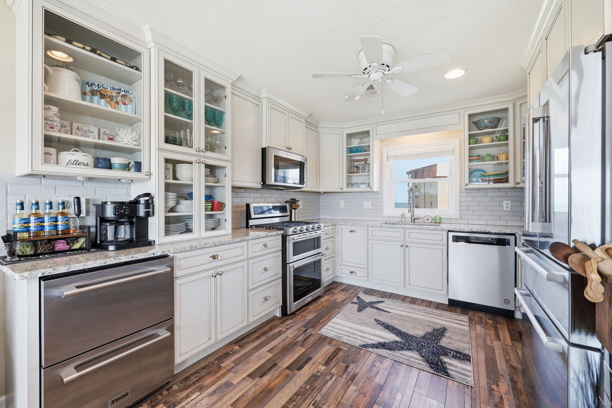 Start your mornings with a fresh cup of coffee from your private coffee bar.