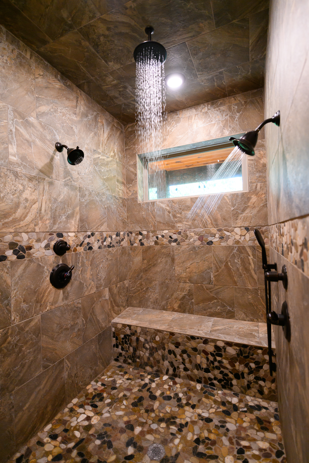 Spacious walk-in shower!