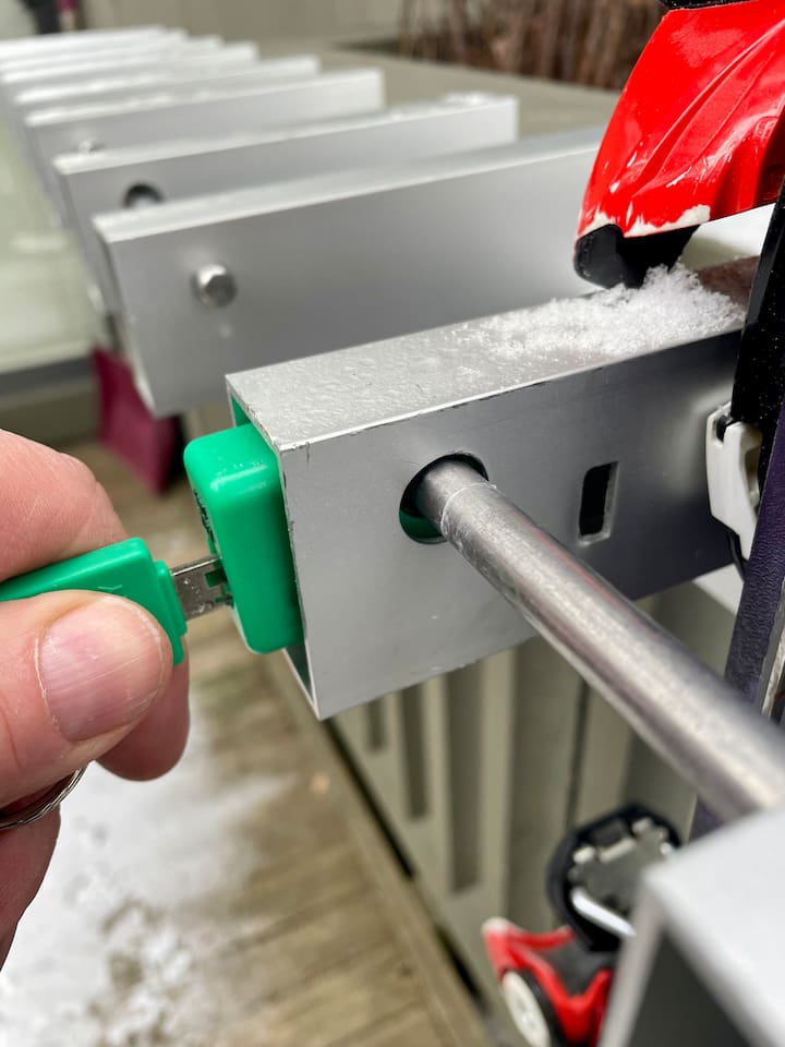 SKI-KEY Locks provided for every guest