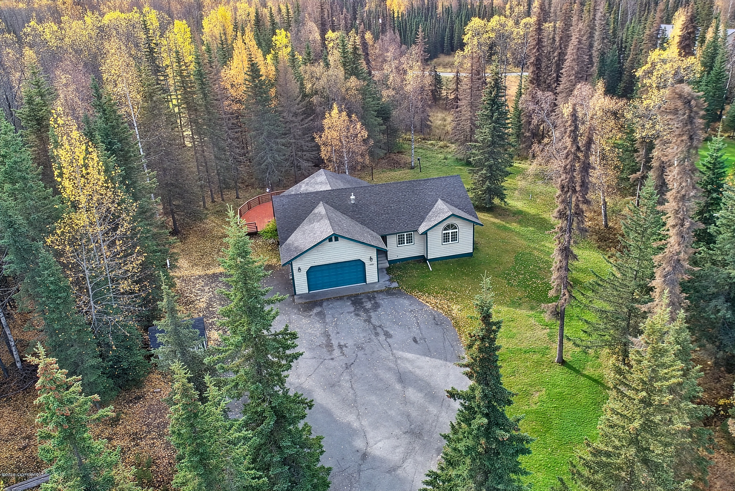 Aerial View of House