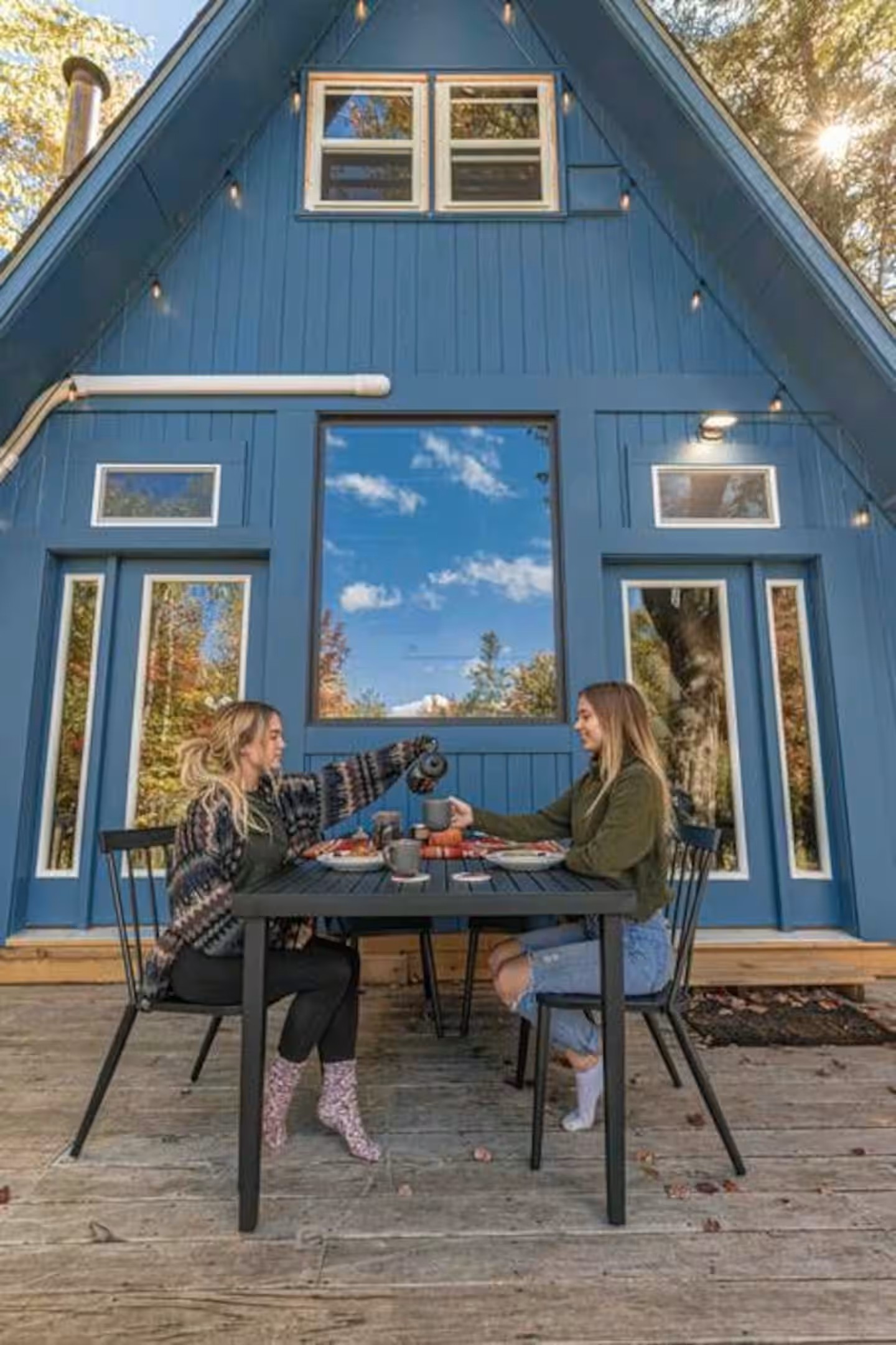 Brunch on our outdoor deck.