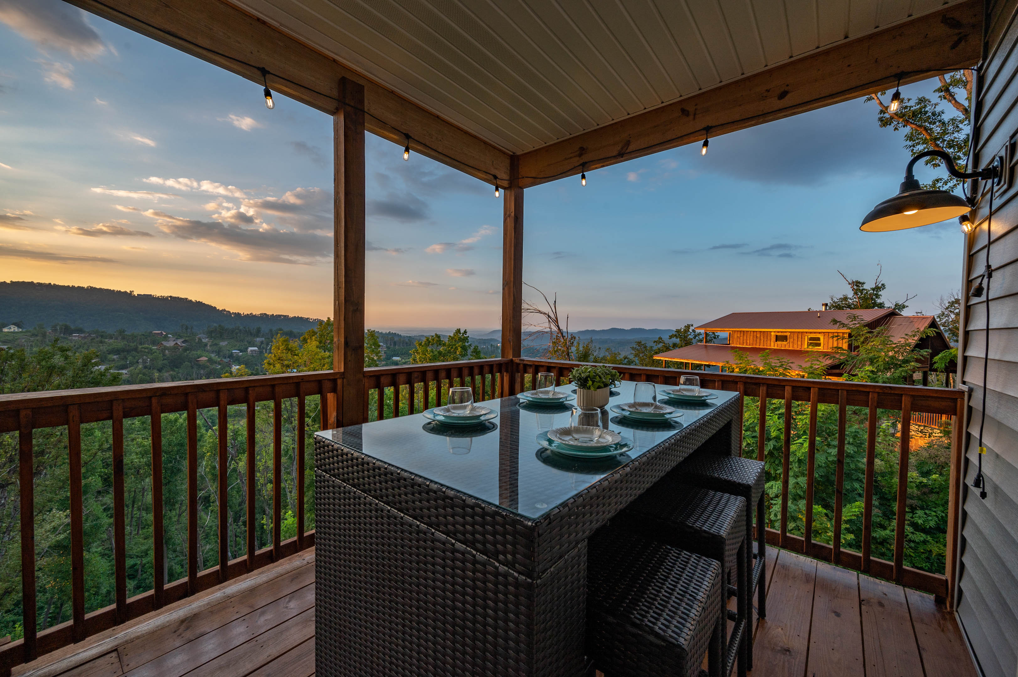 Upper deck at sunset