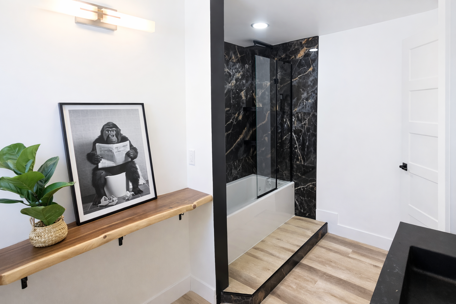 Walk-In Shower for a Refreshing Start
