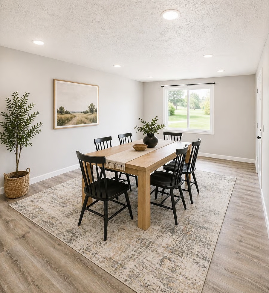 Dining Table Comfortably Seating 6 Guests