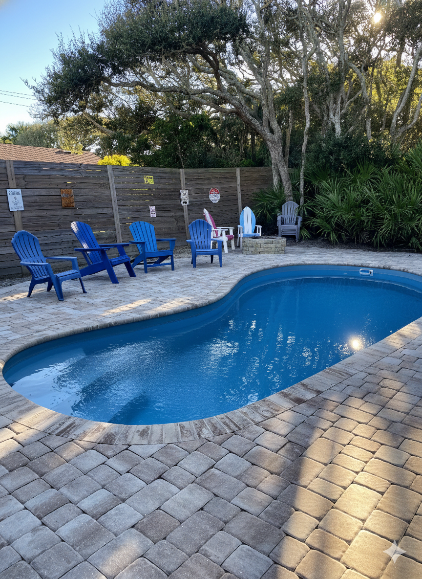 Pool Seating - Fire Pit
