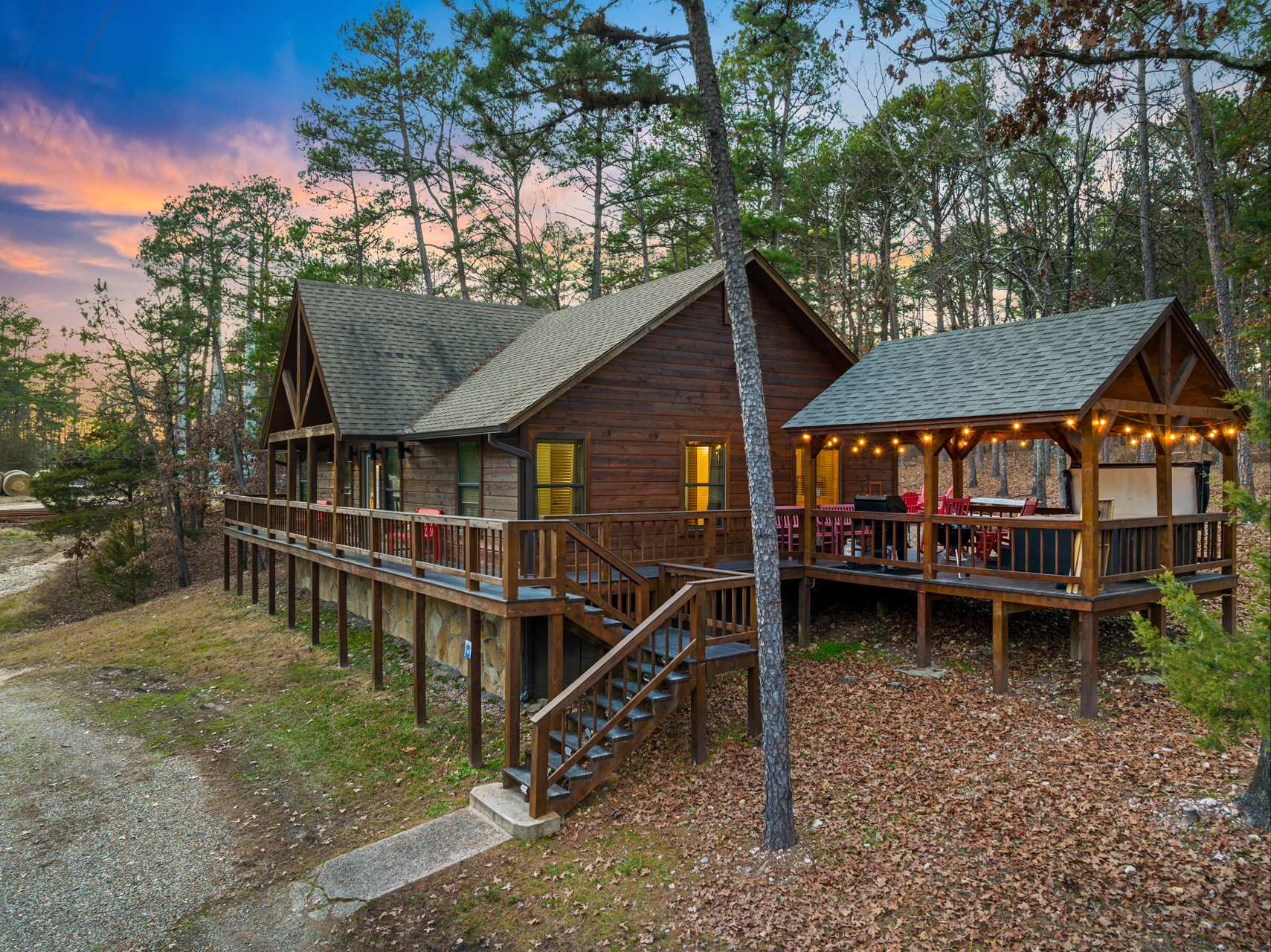 Side view of cabin