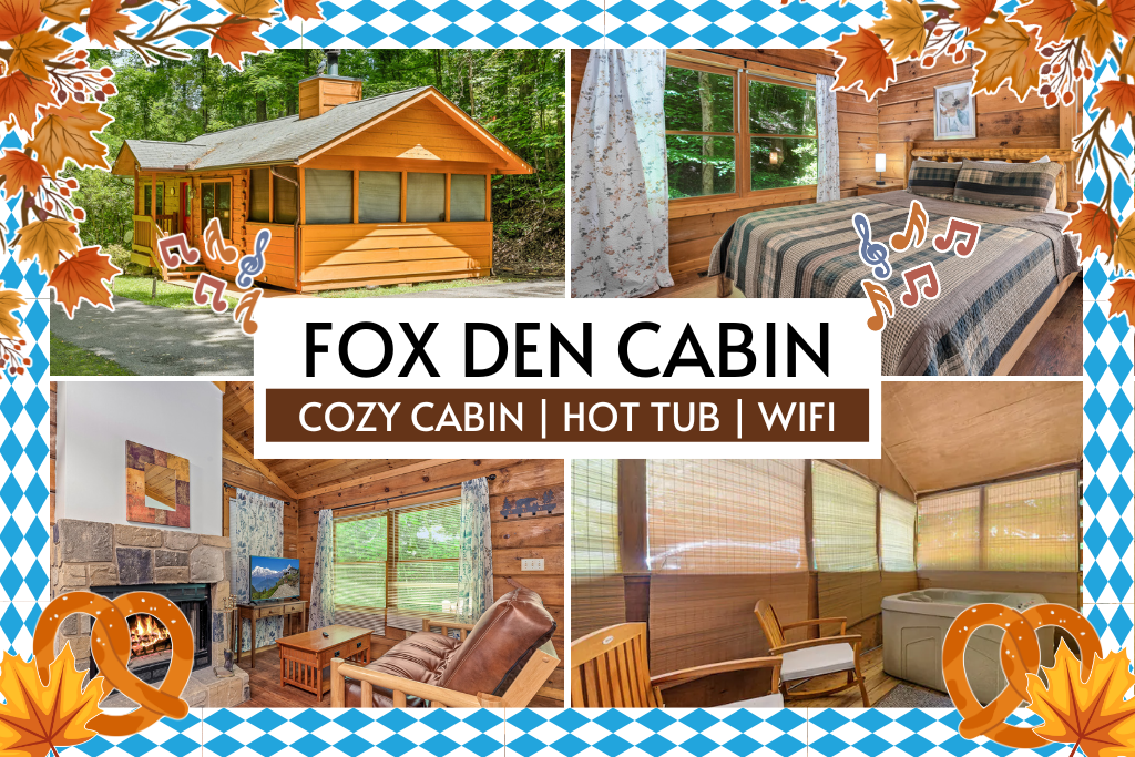 Fox Den Cabin is a cozy mountain escape with WiFi, a private hot tub, and rustic charm—perfect for couples or small families.
