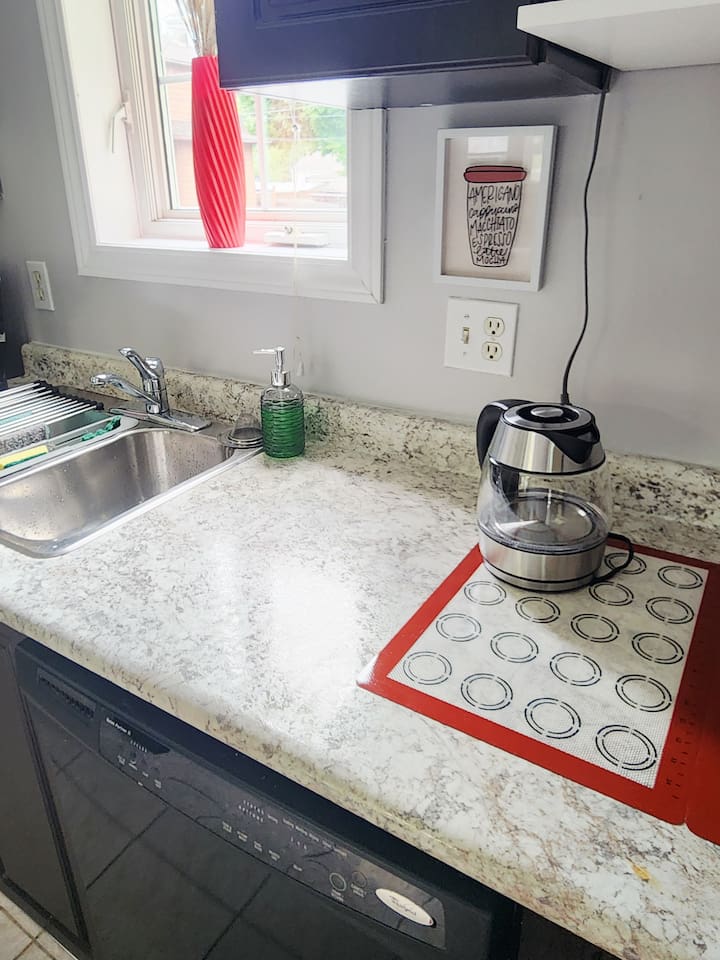 Well Lite sink area with over head light