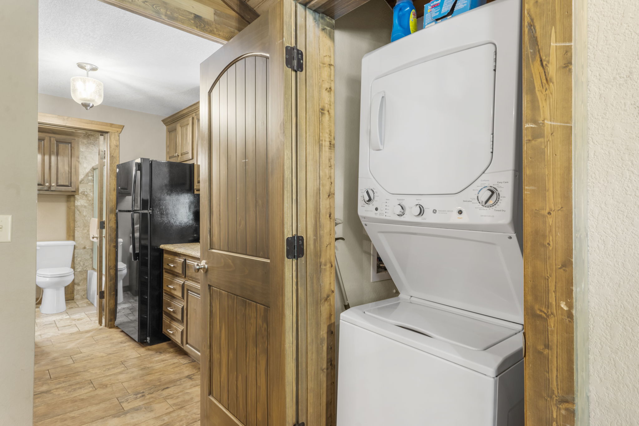 Washer and dryer inside the cabin
