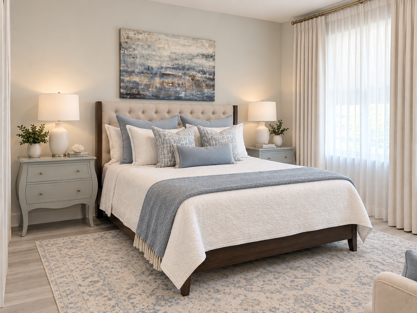Wake up in your private primary suite with the most comfortable king bed. Blackout shades ensure you get a good night's sleep