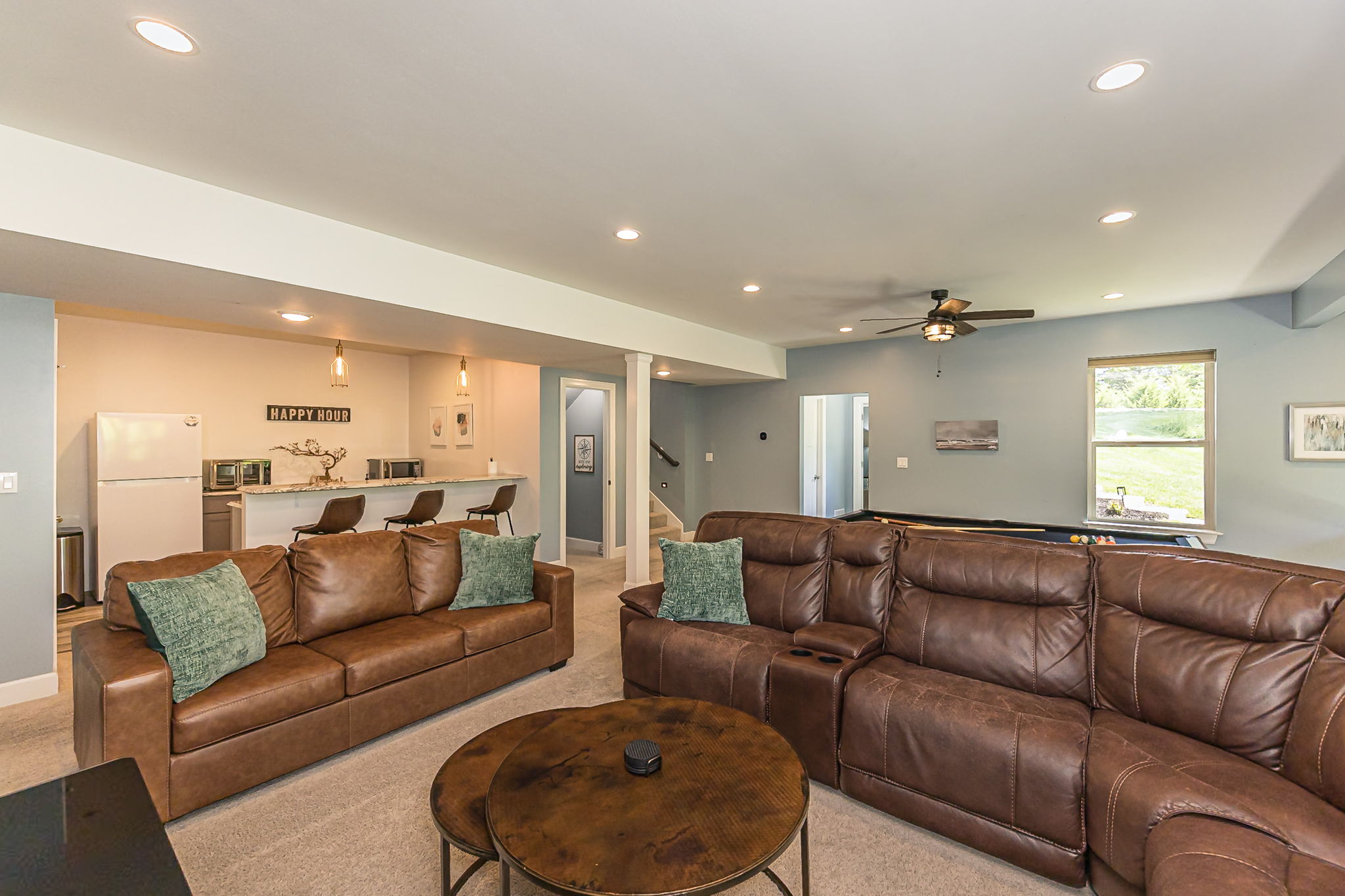 Multiple recliners ensure a relaxing stay
