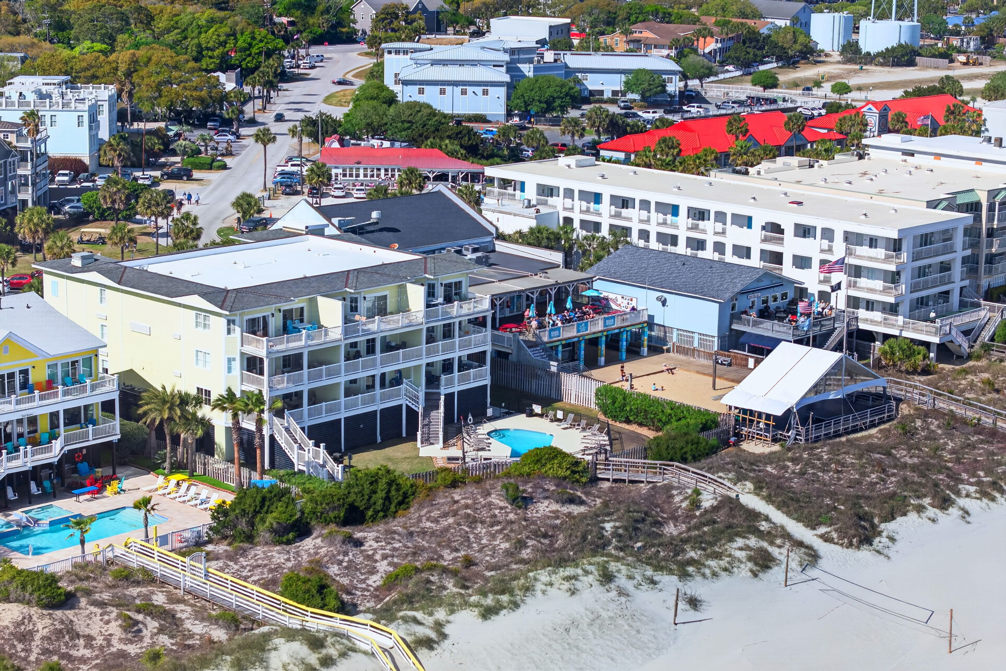 Aerial view | 1006 Ocean Blvd, Isle of Palms, SC | 102 Dunescape | IOP Escapes