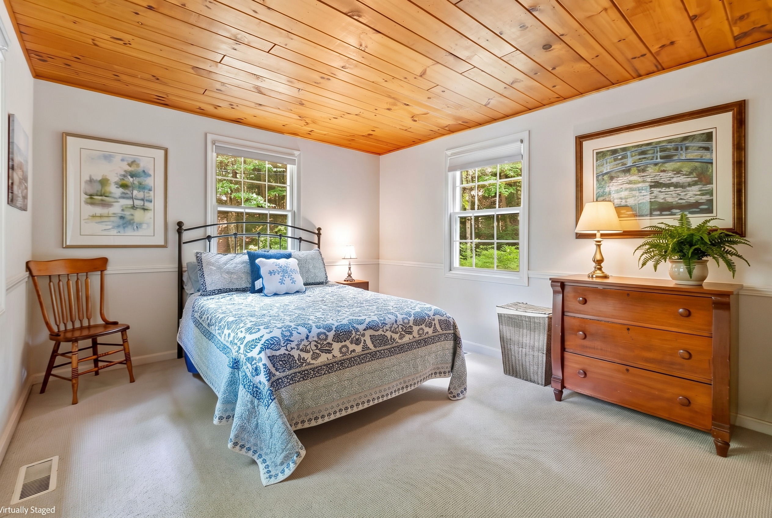 Primary Bedroom with new King Bed. 