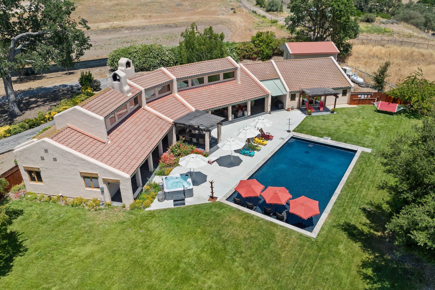Your private pool oasis awaits 💦  Where days drift by and worries disappear.  Sun, shade, and space for everyone.