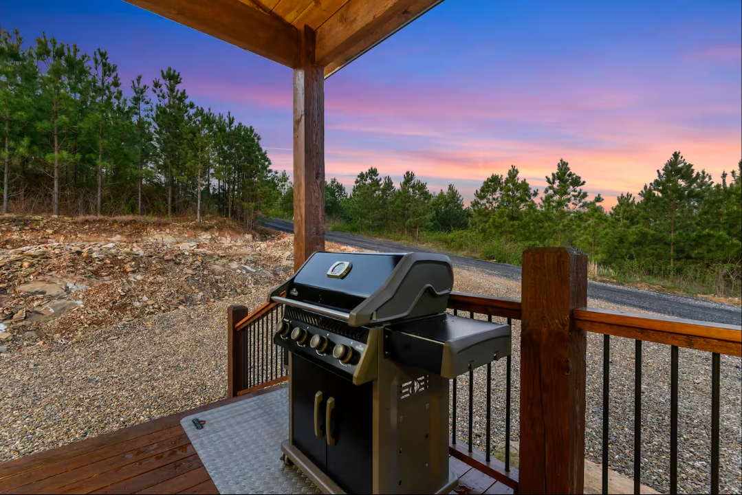 The gas grill, propane provided.
