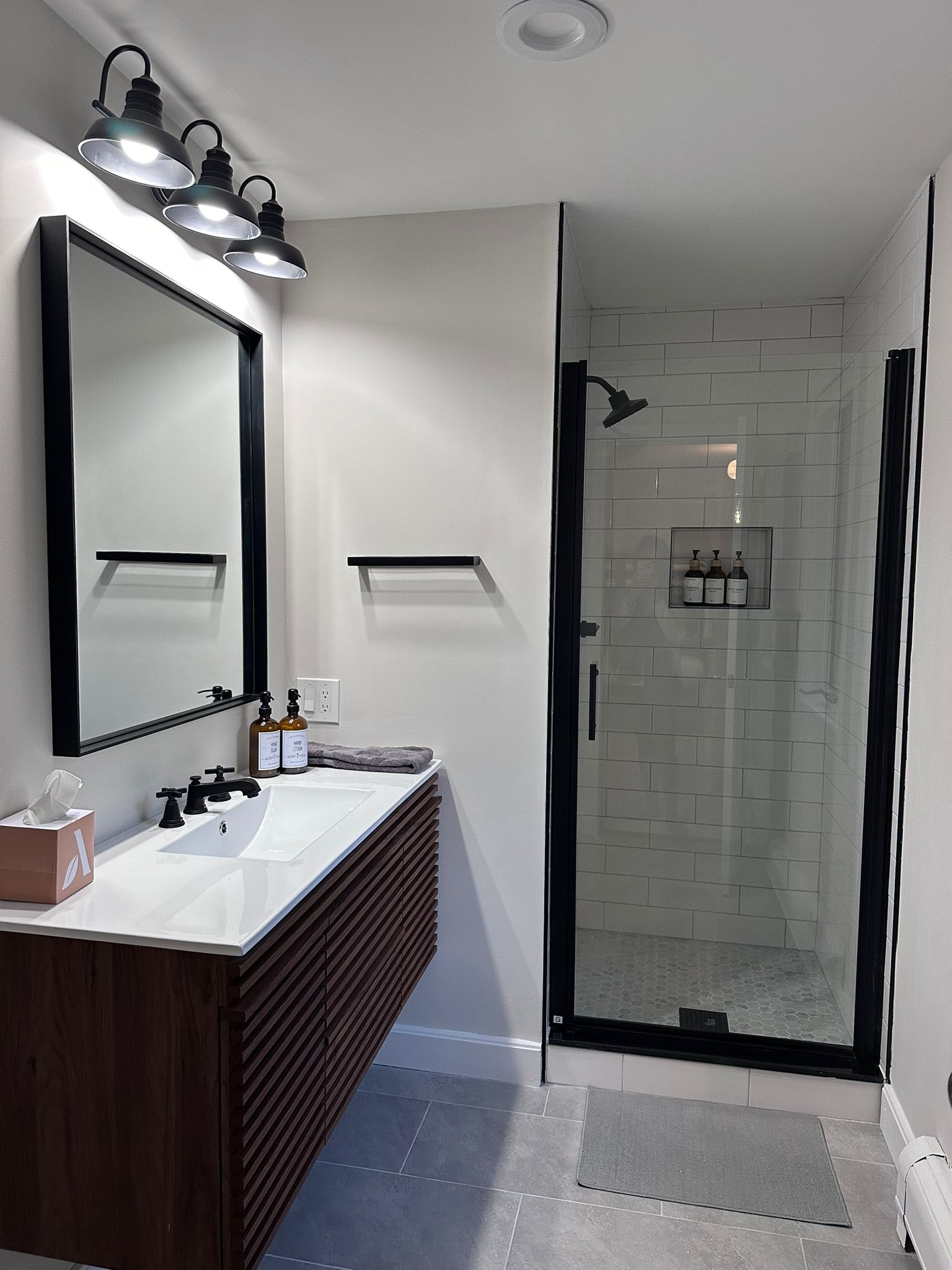 En suite bathroom off of the bunk room