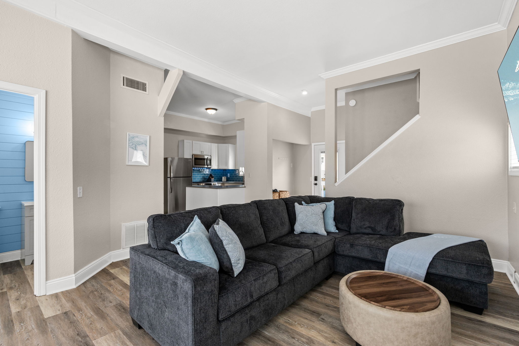 Unit C has a spacious open concept floor plan.