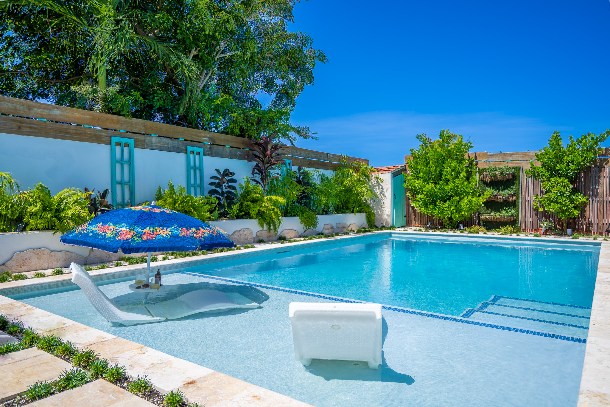 Relax and soak up the sun or get some shade and cool off in our salt water pool in Dorado, Puerto Rico.