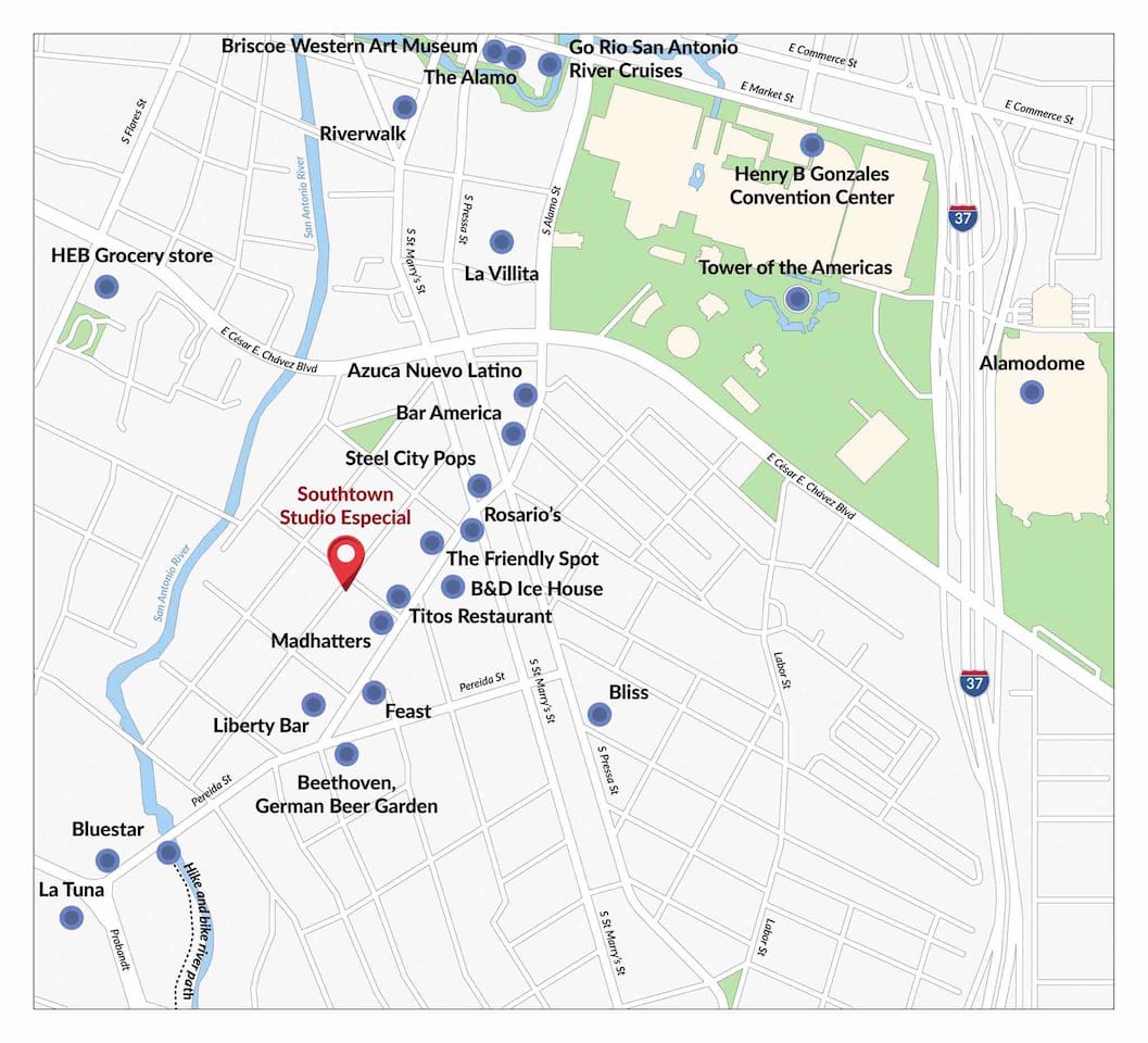 Map of Southtown Studio Especial area