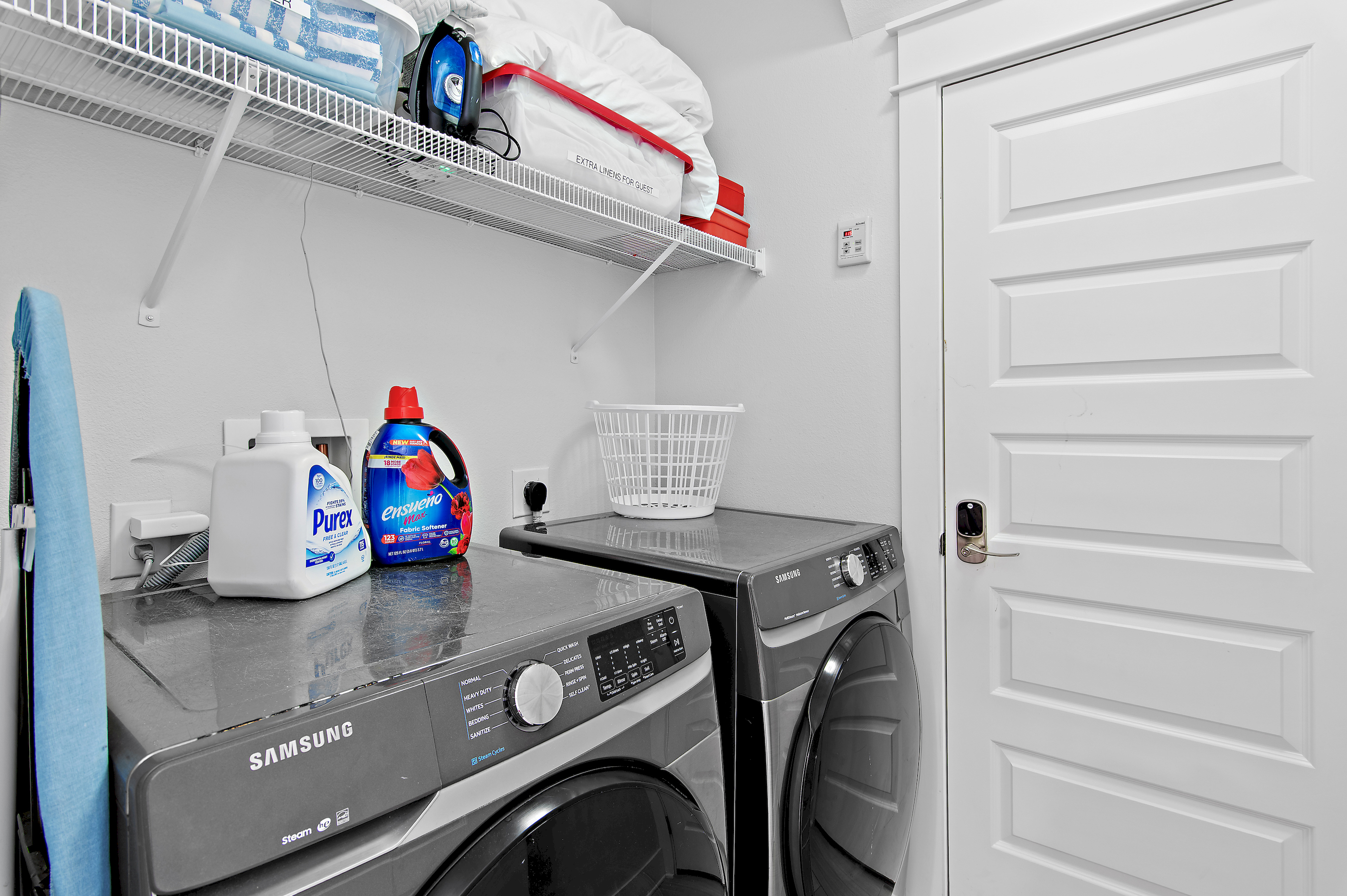 Take advantage of our laundry room during your stay, so you can pack light and keep your wardrobe fresh throughout your vacation.