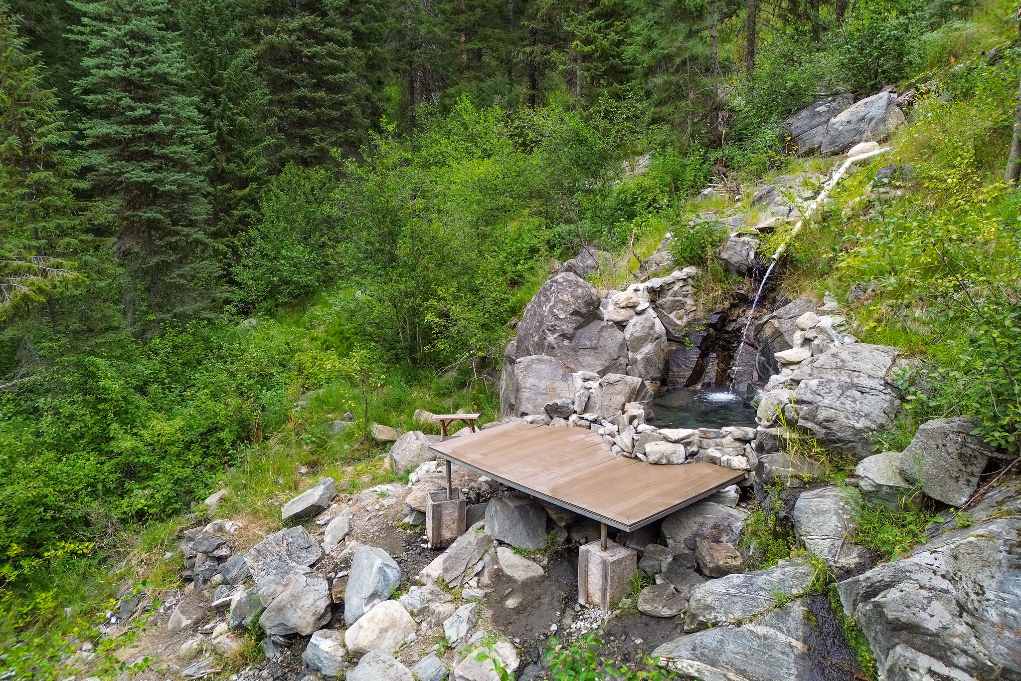 Recharge in this hidden hot spring