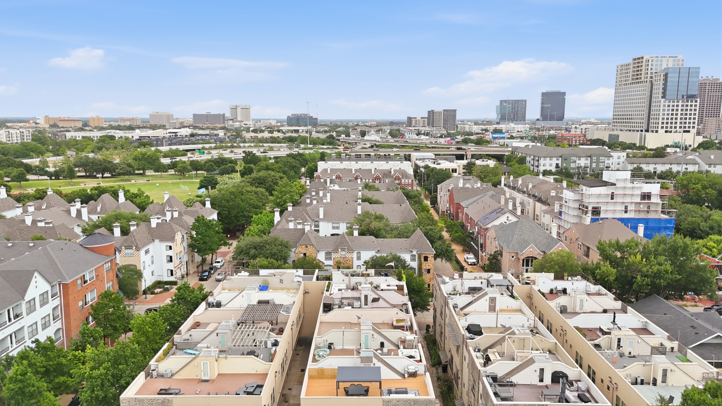 Relax with breathtaking city and greenery vistas from your retreat in Dallas!