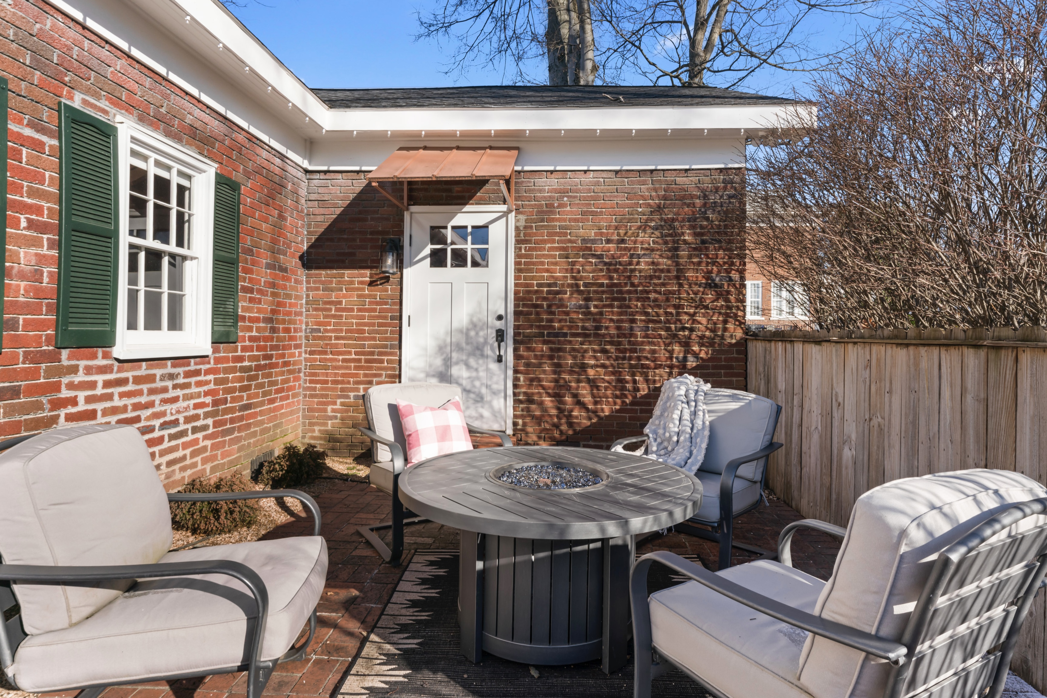 Cushioned Seating On Patio