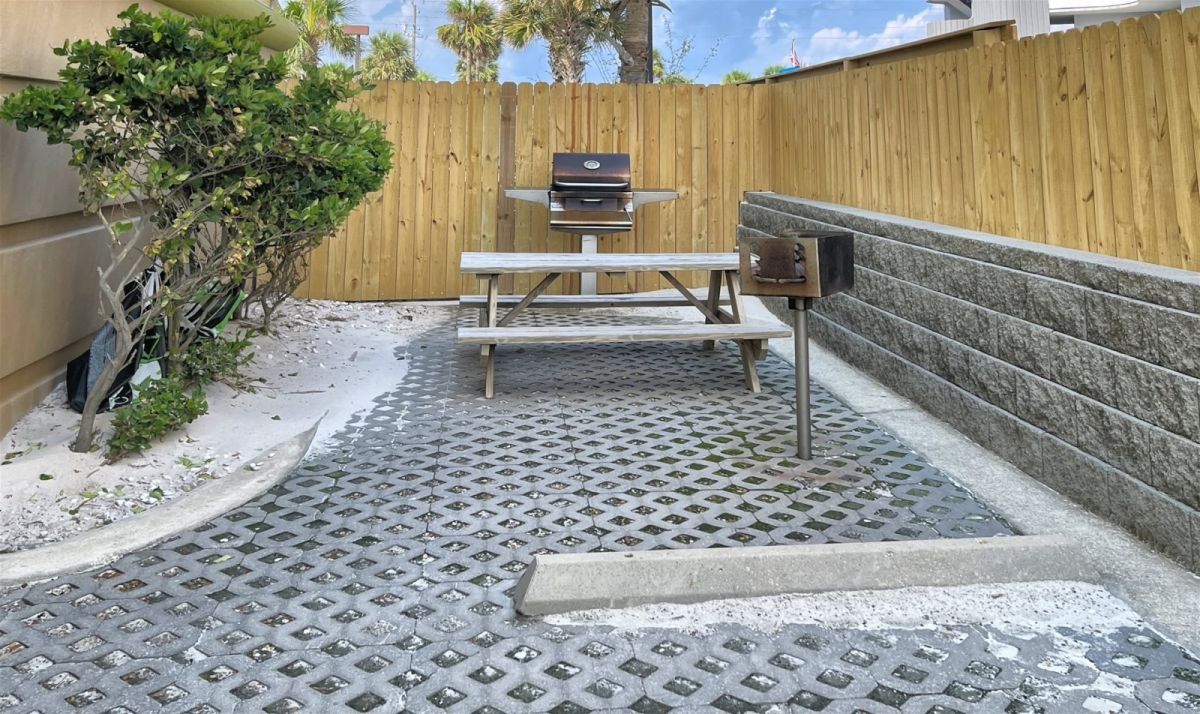 Outdoor grilling area