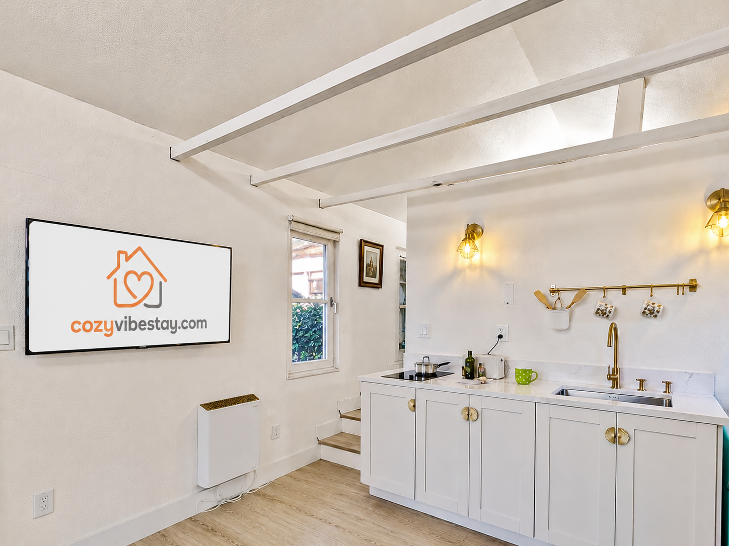 Stylish kitchenette with modern amenities. 🌿
