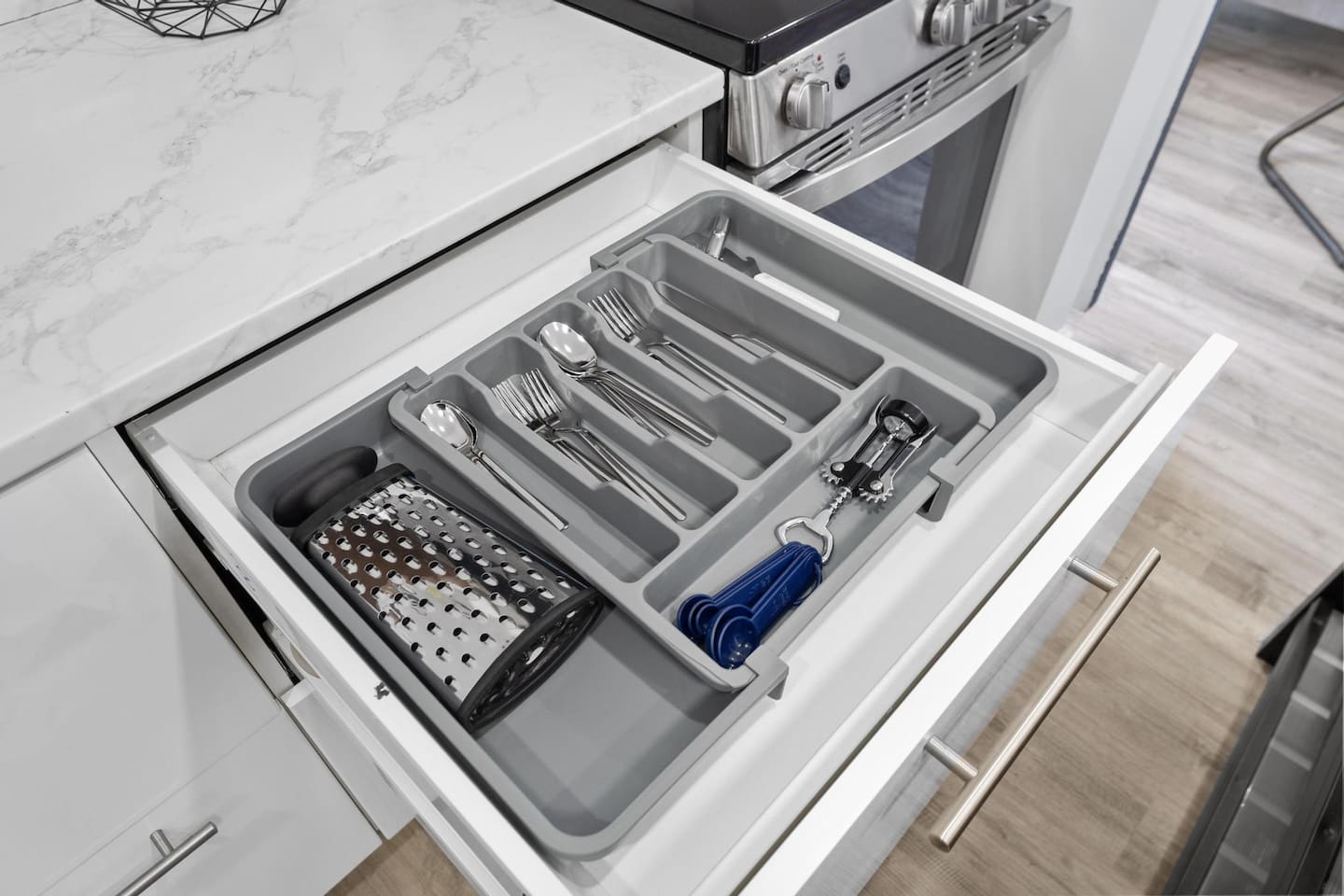 Hidden kitchen draws