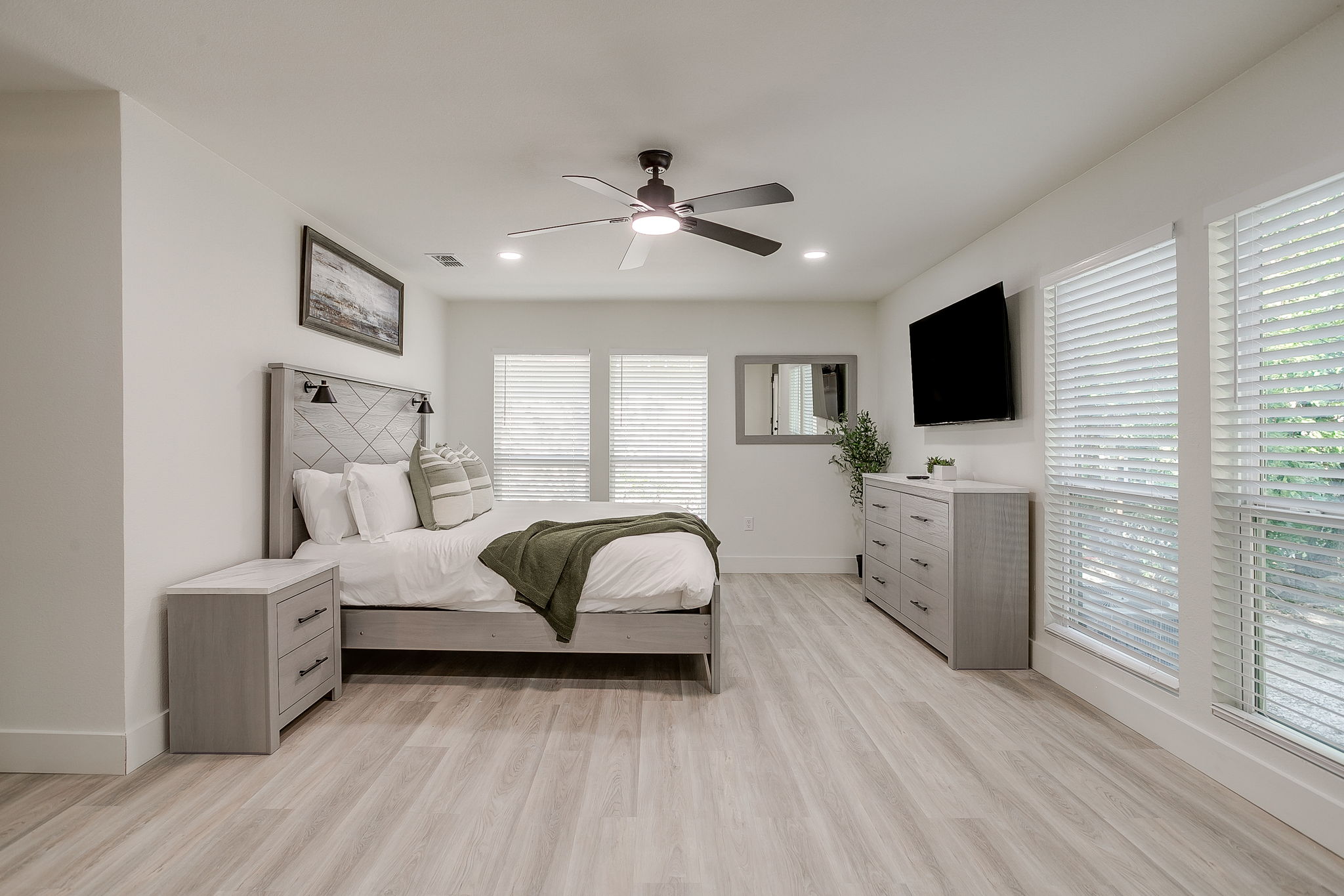 Perfect for couples or solo travelers wanting space, privacy, and entertainment at your fingertips.