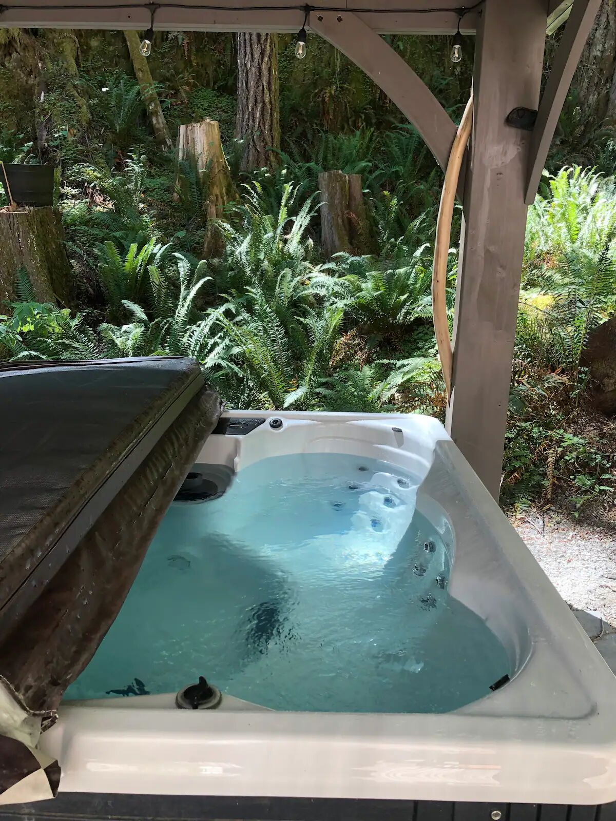 Enjoy a soak in our hot tub after a day hike!