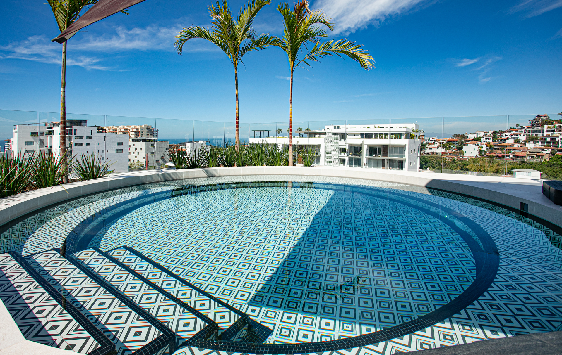 Relax in the largest hot tub in Puerto Vallarta while gazing out over the sparkling Bay of Banderas.