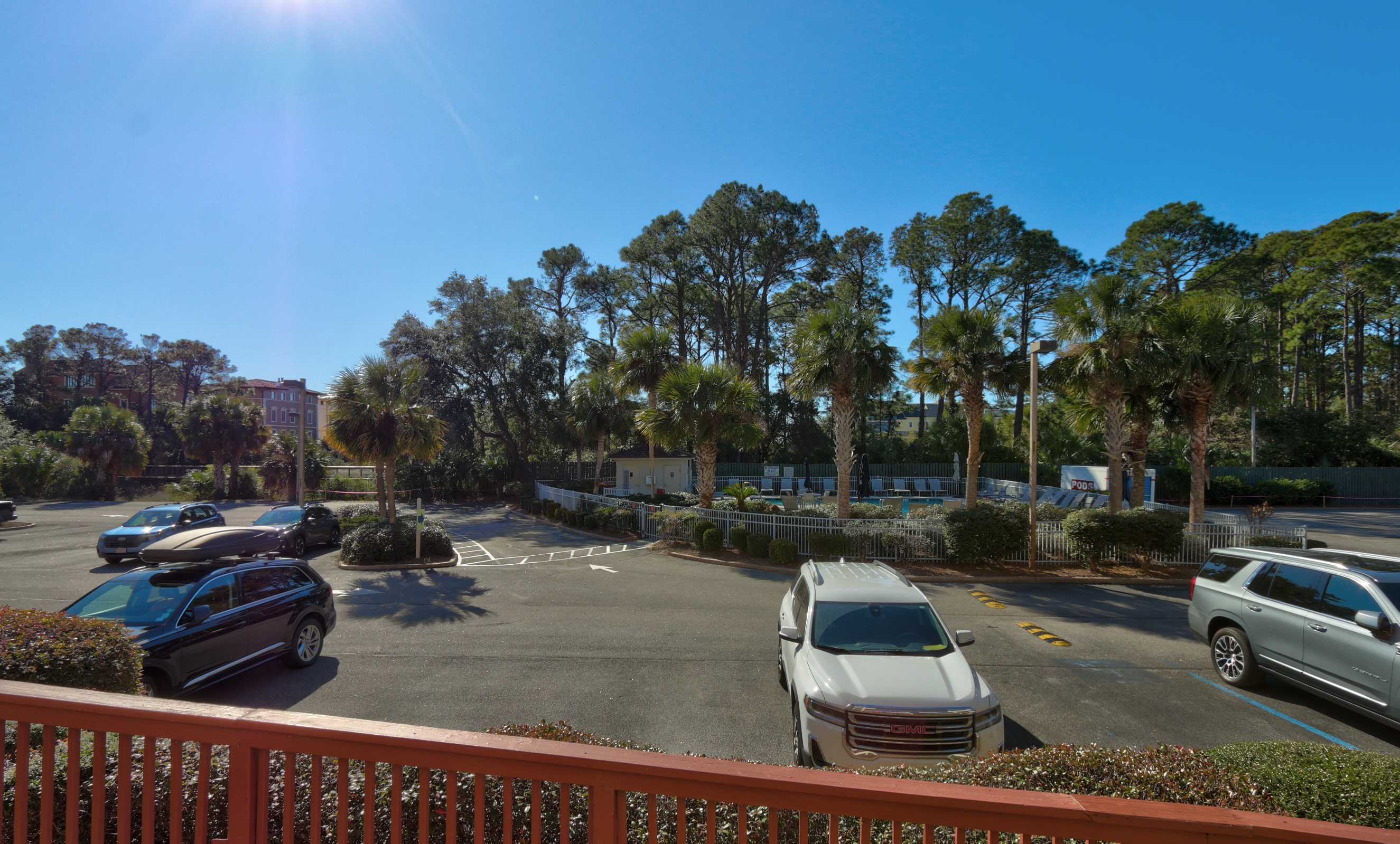 Beach is directly to the left