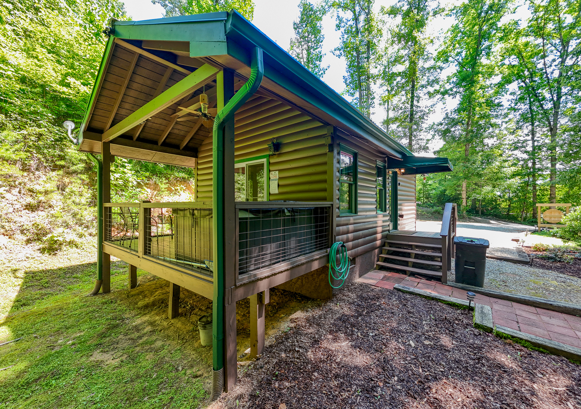 Private covered porch