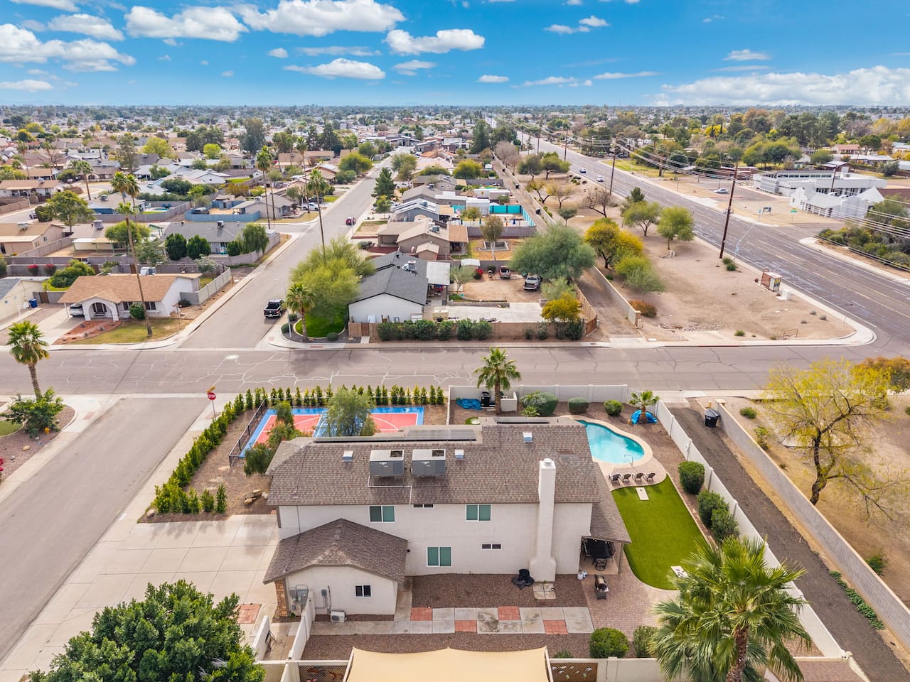 Set against the Arizona skyline, this backyard has it all.