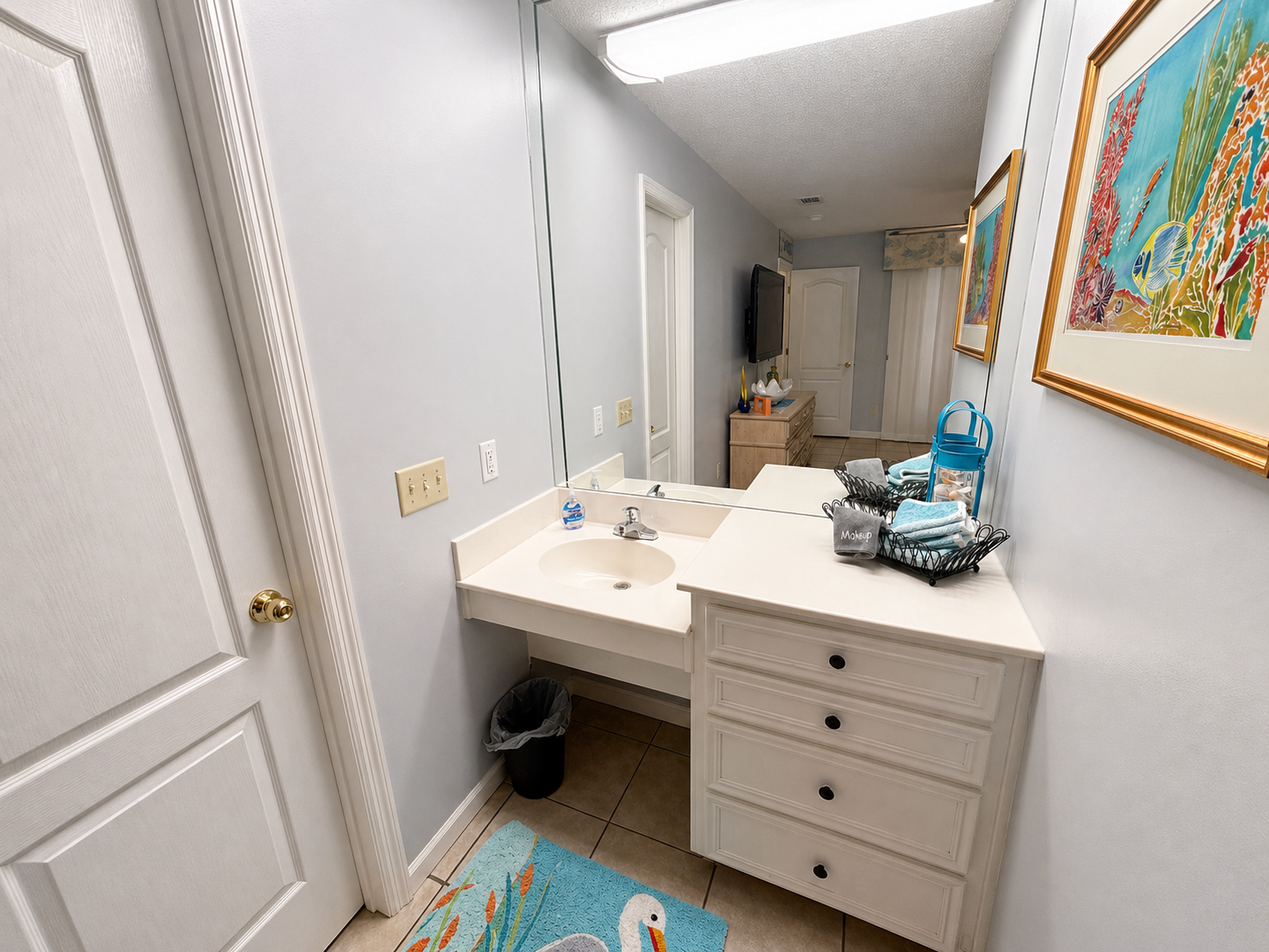 Vanity in the master bedroom