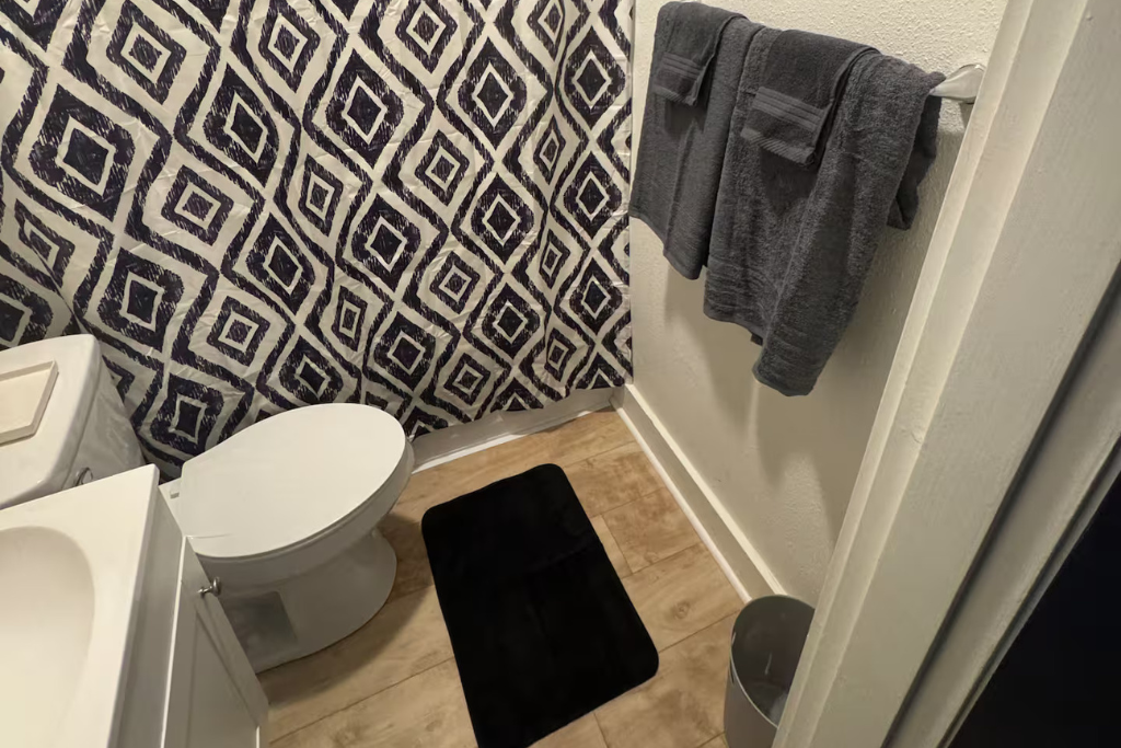 bathroom by living area