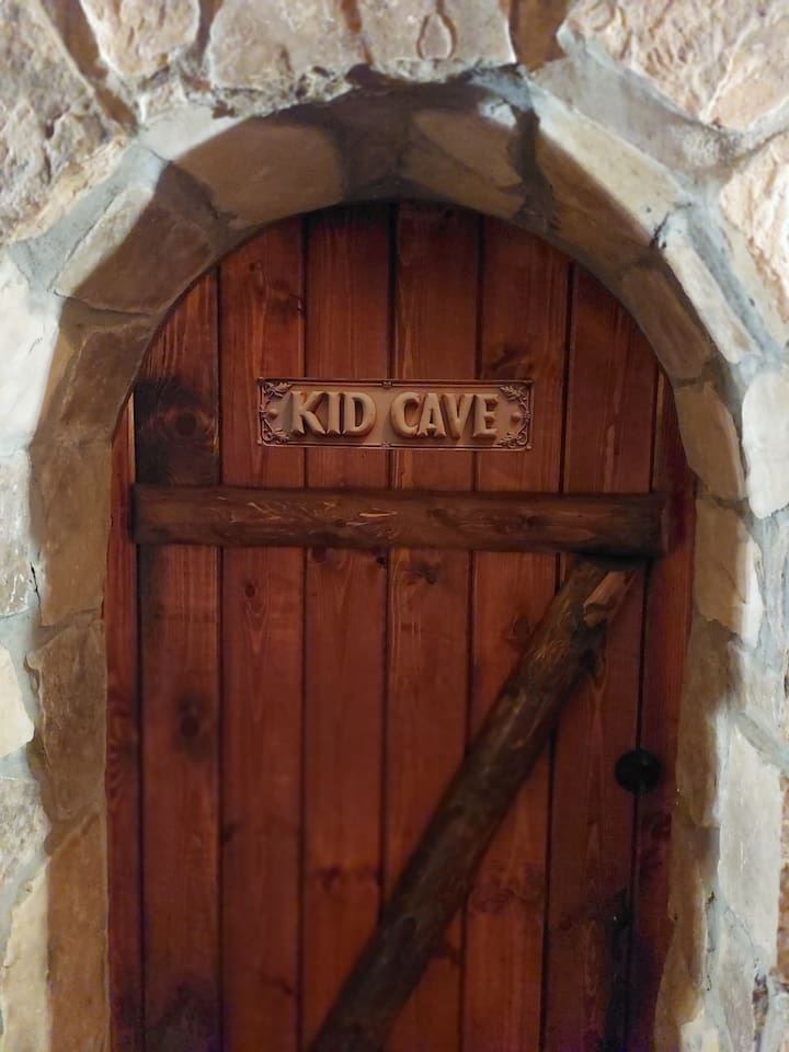 The kid cave, across from the kid's room offers a play nook with toys and books