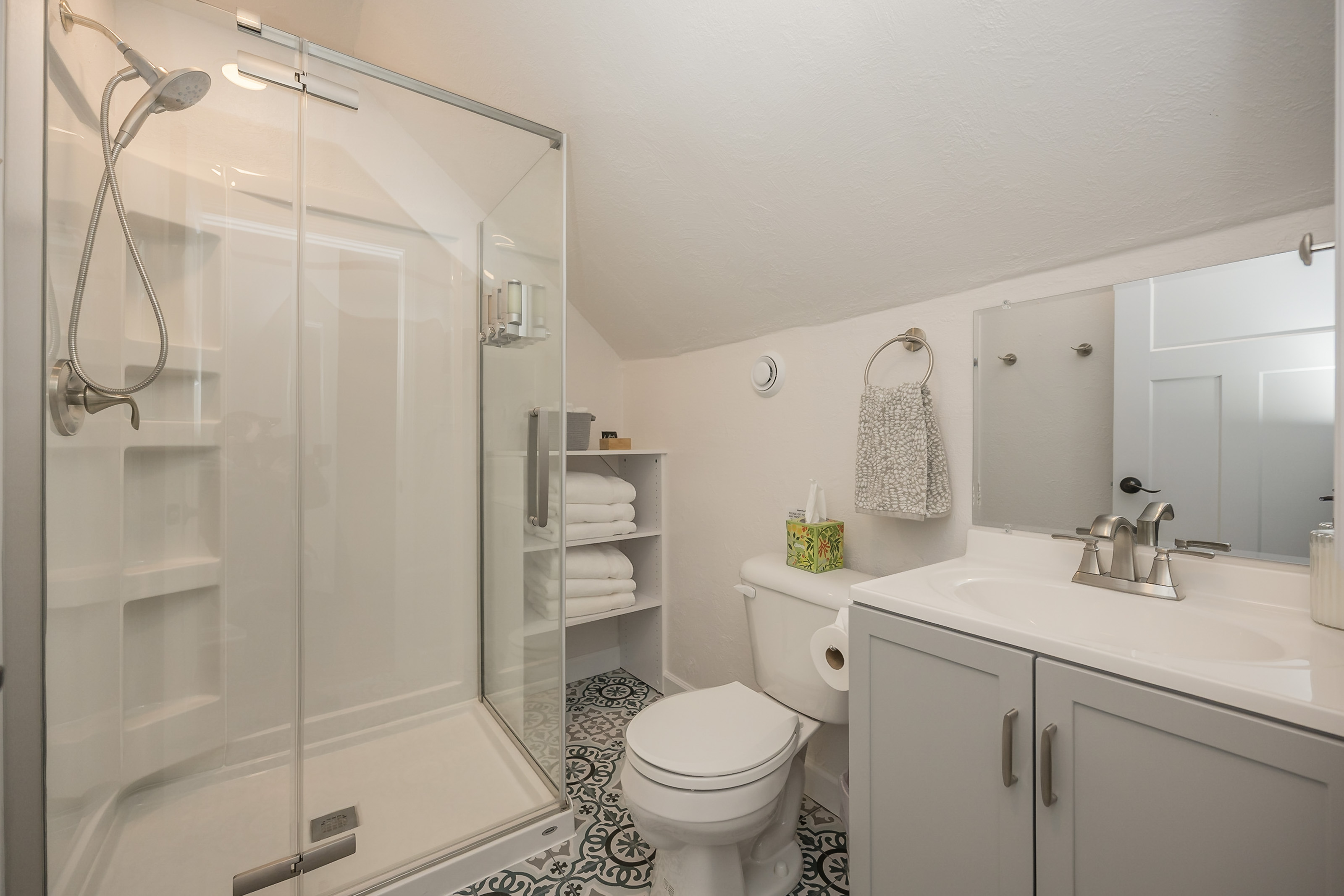 The new bathroom was added in January 2026 and is on the second floor.