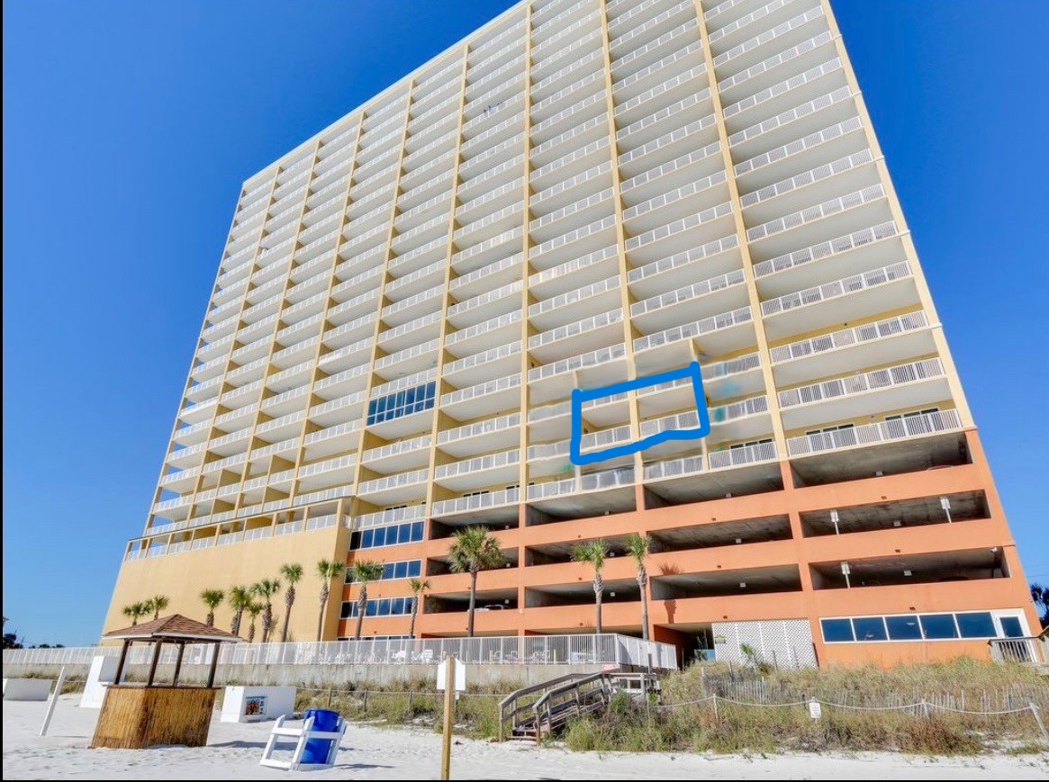 Unit 602 from the beach