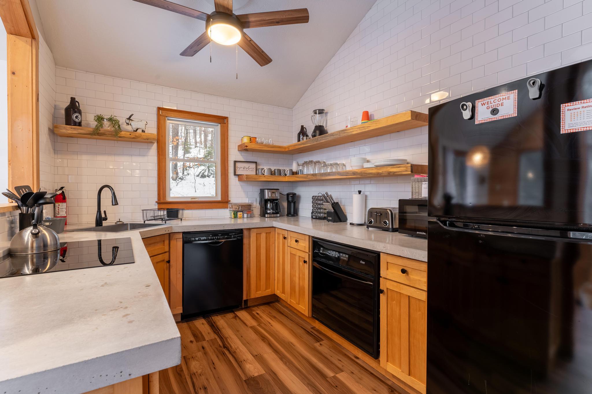 Fully stocked kitchen