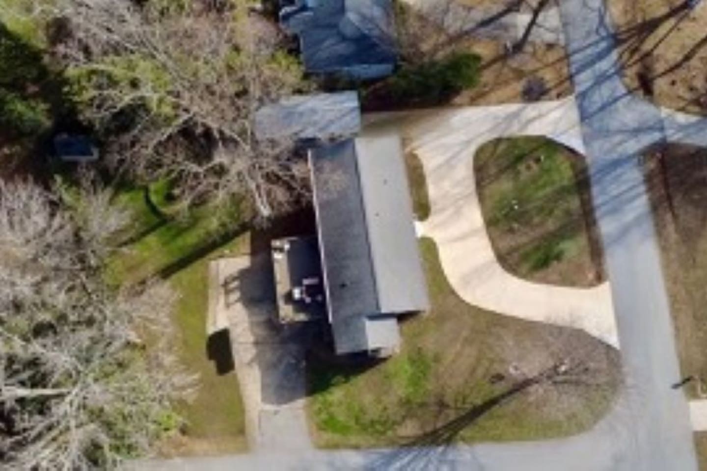 Aerial Picture Showing House and RV