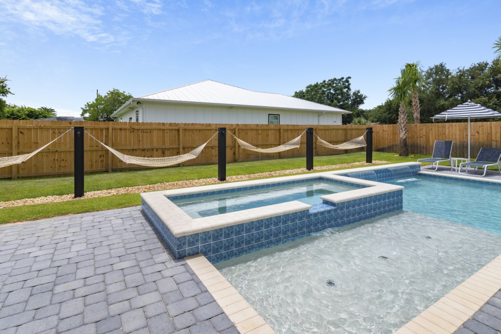 Massive 12-person complimentary spa!
