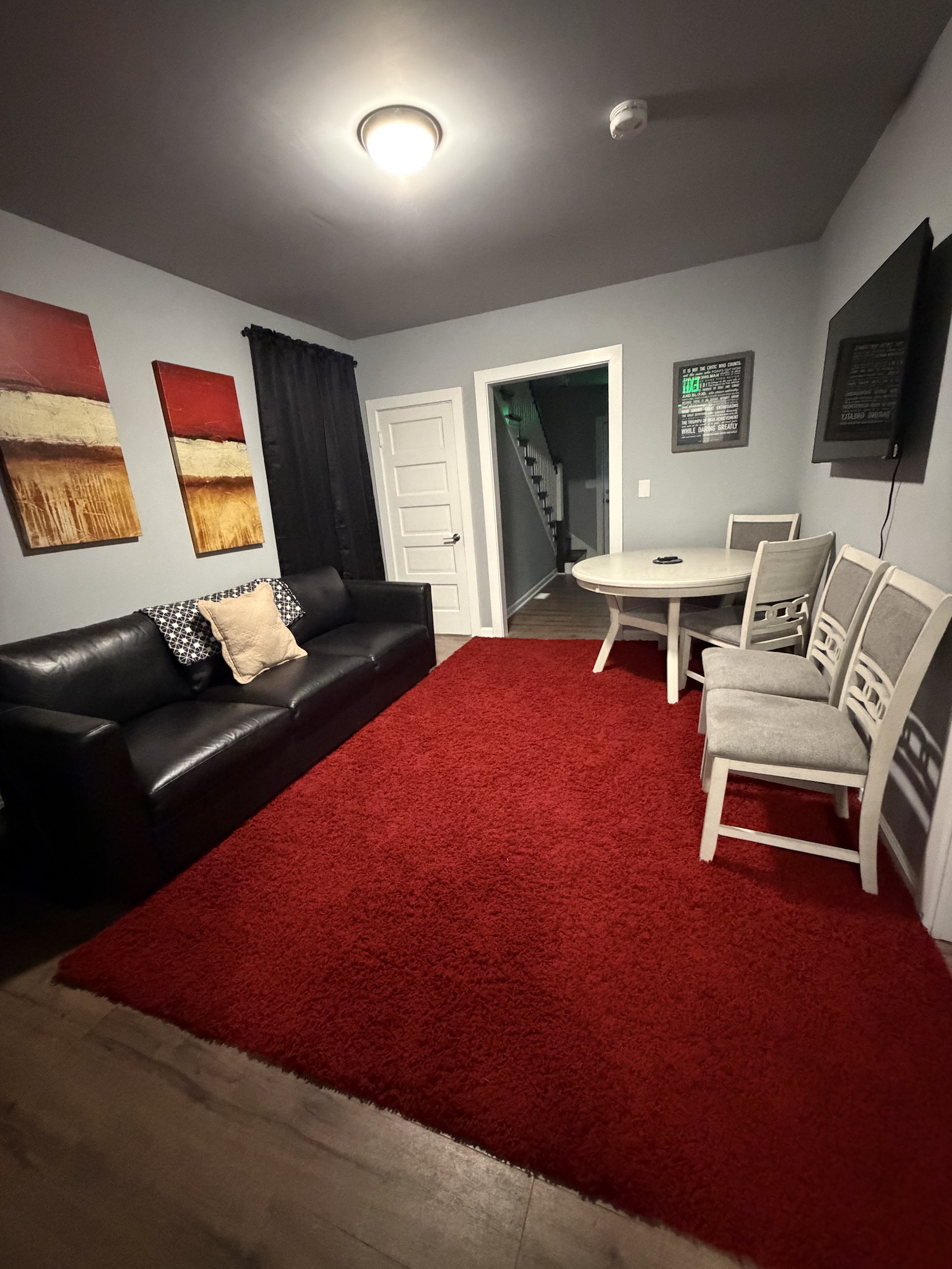 Expanded lower level adds even more room for relax and gathering.