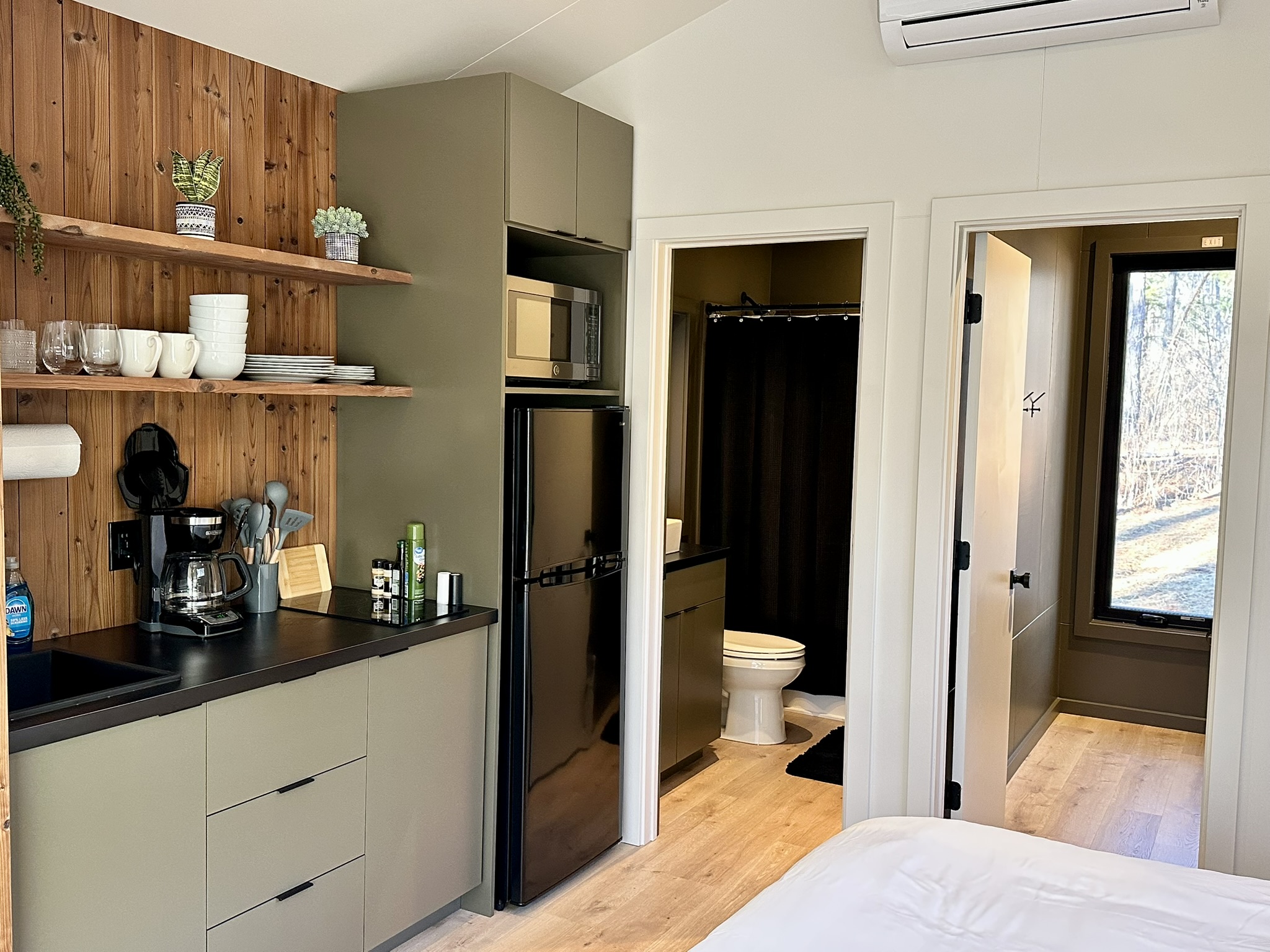 Kitchen, Bathroom, and Bunk Room