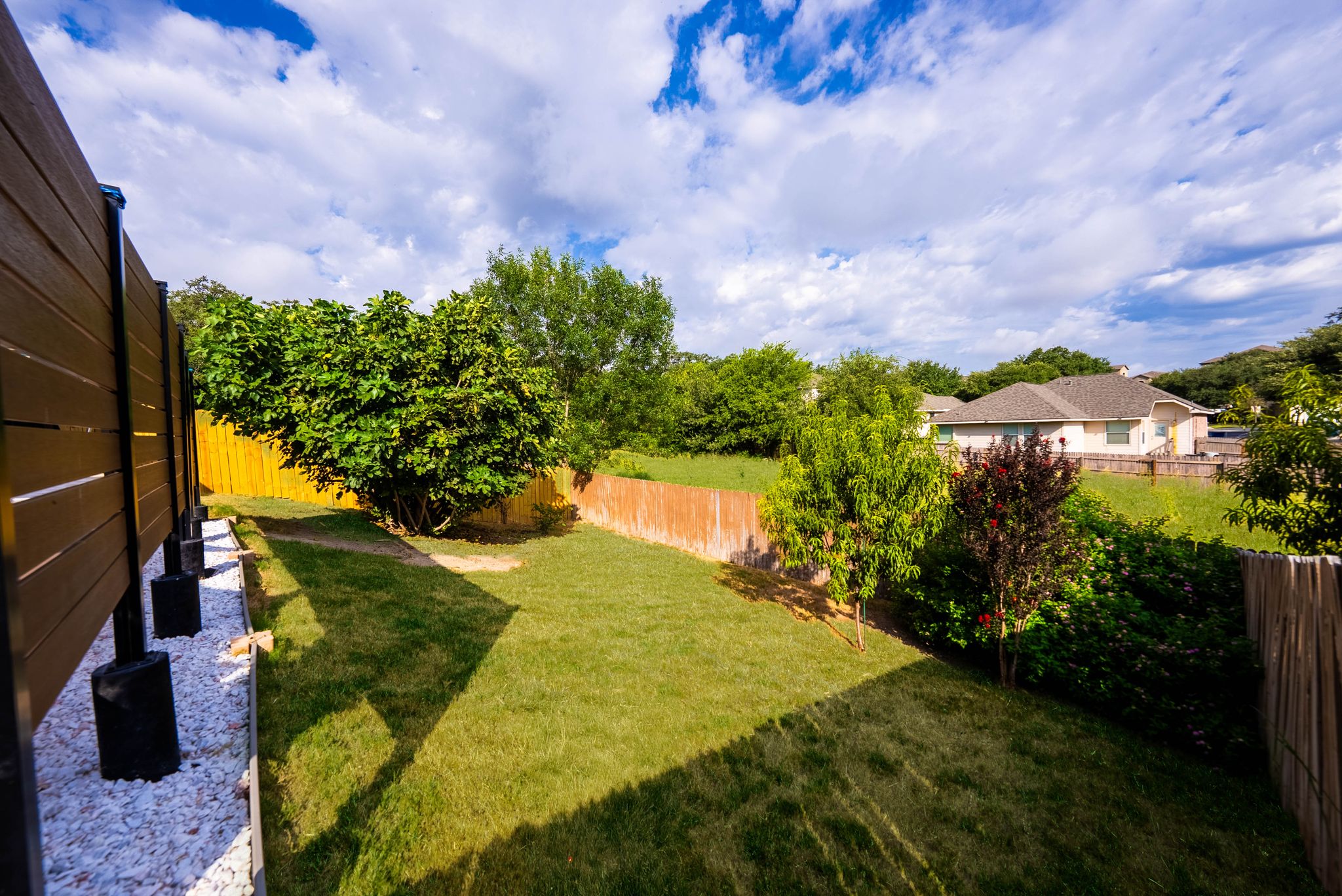 Private Backyard with Green Belt
